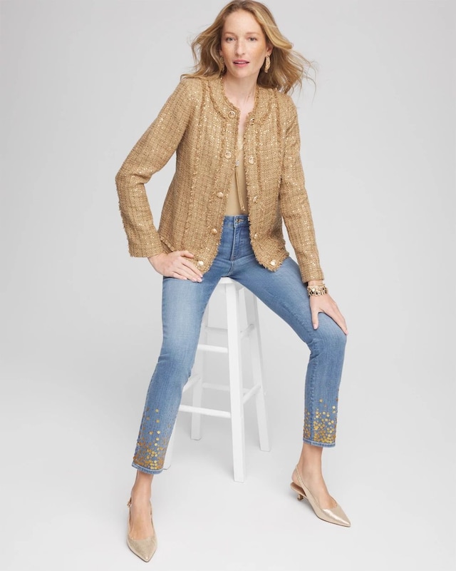 Gold Tweed Jacket - image 2